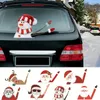 Magic Christmas Waving Santa Claus Elk Xmas Novelty Sticker Reindeer Sticker för bil bakre vindrutetorkare