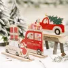 Christmas Decorations Wooden Car Decorations Creative New Products Festival Supplies Car Christmas Decorations Wholesale Europe And America