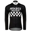 PEUGEOT 2 COLORS Retro Men Winter Fleece Thermal Cycling Jerseys Long Sleeve Racing Bicycle Clothing Maillot Ropa Ciclismo5502981