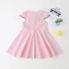 Girl039s Dresses designers clothes kids Casual and lovely white baby collar short sleeve cotton dress with red cherry print str7656283