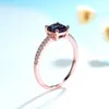 Kuololit 585 rose gold lab grown Alexandrite Gemstone Ring for Women Real 925 Sterling Silver Cushion Luxury Ring for Engagement T3311313