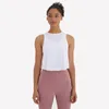 Lu Yoga Outfits Kurzarm-Tanktops, lockere Passform, Netzrücken, plissiert, faltig, ärmellose Weste, Sportkleidung, Damenbluse, Laufen, Fitne1499194