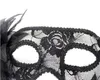NUOVA maschera di pizzo regina Harf viso pianura fiore filato rosso nero bianco travestimento da donna palla maschere per feste sexy Lady Gazue Fether floreale