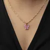 Fashion Butterfly necklace Acrylic butterfly pendant gold chains necklaces for women fashion jewelry gift will and sandy new