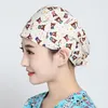 Chapeaux de gommage en coton entier Bandage imprimé Capuchons de gommage réglables Capes de fonctionnement lavables Bonnets de travail lavables pour femmes3125028