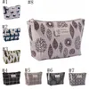 Cosmetic Bag Canvas Cartão Titular Zip Coin Purse portátil bolsa sacos de armazenamento Organizer bolsa de viagem Wash Bolsas 8 Designs BT423