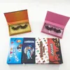 Anpassad Lashbox-förpackning Halloween Lash Boxes för Dramatisk 25 mm 3D Mink Eyelash Tom Eye Lash Case