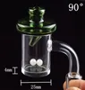 Bongs Dab Platformlar Renkli Cam Carb Cap Terp İnci 10mm 14mm 18mm ile 4mm Alt Flat Top 4590 Dereceleri Kuvars Banger Tırnak