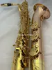 Venda quente Saxofone Barítono E Plano Baixo Um ouro Lacquer Rose Brass Bell Professional instrumento musical com caso