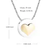 Stainless Steel Round Pendant Cremation Ashes Urn For Ashes Pet Human Memorial Jewelry Necklace -Always in my heart289H