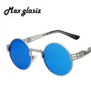 men brand vintage round sun glasses 2020 New silver gold metal mirror small round sunglasses women cheap high quality UV4001446086
