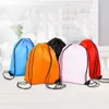 Creative Portable Drawstring Backpacks Solid Color Sports Fashion String Folding Drawstring Bags D210 Polyester Storage Handle Bag7227912