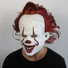 Full Head Latex Mask Horror Film Stephen King039s It 2 Cosplay Pennywise Clown Joker Led Mask Halloween Party Requision7393636