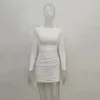 Nervürlü Dantelli Elbise Örme Pamuk Kadın Elbise İpli Uzun Kollu Sonbahar Kış Elbise Oneck