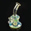 yellow Color change Water Pipe bongs small Dab Rigs Bubbler Recycler Percolator Hookahs Oil Rig with 14mm bowl
