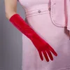 lange roze handschoenen