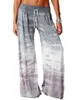 Capris Spot 2021 women European American spring and summer loose gradient color printing yoga wide leg sports trousers