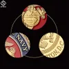 10pcs US Marine Corps Craft Department Of The Navy Gold Plated Colorful Military Metal Challenge Medal USA Coin Collectibles9956620