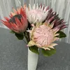유럽 ​​가짜 protea cynaroides 꽃 25.59 "길이 시뮬레이션 포세이돈 꽃 가정 장식 인공 꽃