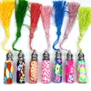 10ML Printed Tassel Perfume Bottle Portable Aromatherapy Roller Bottle Glass Ball Bottles