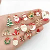 Mix 38 Styles Christmas Ornaments Reindeer Santa Claus Charms Diy Jewelry Accessories Pendants Oil Drip Series2924562