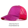 Ballkappen Urdiamond 2021 Baseball Cap Women Messy Bun Snapback Summer Mesh Hats Casual Sport Drop Verstellbar