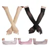 Tiaobug Yaz Kadın Sakinsiz Uzun Eldivenler Esnek Tam Parmak Güneş Koruma Aksesuarları için Seir Feet Seksi Eldivenler 302Z