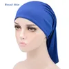 Tinta unita Beanie Turbante Stretch Hat Skull Head Wrap Cura dei capelli Copricapo Donna Ragazza Accessori moda