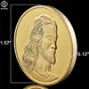 Leonardo Da Vinci 24k Vergulde Munt Collectibles Craft Laatste Avondmaal Jezus Christelijke Souvenirs Badge Euro Medal2466842