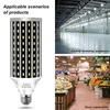 Lampadine a LED AC100-277V E27 50W 2835 Ventola Raffreddamento LED Corn Lights Lampadina senza coprilampada per interni Decorazione domestica Droplight Street Spotlight