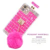 For iPhone 11 Fur Ball Diamond Phone Case Cover IP 11Pro Max Perfume Bottle Bing Bing Diamond Phone Case For iPhone 12