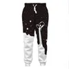 Nouveaux hommes/femmes espace galaxie lait dégoulinant drôle impression 3D mode survêtements Hip Hop pantalon + sweats à capuche T012