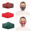 Máscara facial de Natal 5 estilos máscara de Natal xadrez moda antipoeira respirável lavável máscara de Natal CYZ2806 100pcs7677438