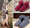 Venta caliente clásico corto Mini AUSG 5854 mujeres botas de nieve mantener caliente bota moda piel clara botines para mujer zapatos de invierno 15 colores elegir