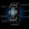 Men039s Data in acciaio inossidabile nero inossidabile Bracciale Digital LED Sport Orologi Future Technology Orologio binario Relogios Casual Relogios Masculino 6246744