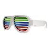 Zonnebril Oplichtende Discobril Reageert op geluid Muziek Oplaadbare Shutter Shades Rave LED Party Glow In The Dark12333008