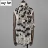 الأوشحة الطويلة ذات النمط الطويل Real Rex Fur Furf Darm Warm Warp Quality Generation Shawl