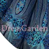 Royal Blue Shimmering Illusion Collar Quinceanera Jurk Vouwen Geplooide Petticoat Jupon Tarlatan Binnen Sleutelgat Terug Lovertjes Rok