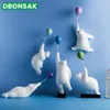 Palloncino Orso Polare Decorazione Della Parete Scultura Animale Orso Statua Giardino Vaso di Fiori Decor Casa Soggiorno Sfondo Appeso a Parete T253v