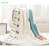 Baby Flannel Blankets Newborn Baby Milestone Blanket Floral Cartoon Print Pography Monthly Background Props Blankets 70x102cm1686427