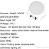 Downlights Ultra minces LED panneau encastré LED plafonnier Spot vers le bas avec pilote AC85265V plafonnier ligh4079096