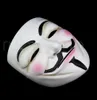Maschera a V bianca Maschera in maschera Eyeliner Maschere a pieno facciale di Halloween Puntelli per feste Vendetta Anonymous Movie Guy Masks RRA3557