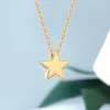 Lovr Simple Star Moon Pendant Halsband för kvinnor Ny Blomma Hjärtanvändning Halsband Collier Fashion Smycken