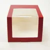 100st pappershattlåda med PVC Window Baseball Cap Beret Party Hat Packing Boxes Gift Packaging Box7828103