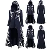 2020 Halloween Mantel Männer Herbst Punk Stil Jacken Gothic Gürtel Swallow-Tail Mantel Lange Ärmeln Vintage Medieval Party Lange Uniform