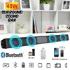 Wireless Bluetooth SoundBar HiFi stereo głośnikowy teatr domowy telewizor mocny basowy bar dźwiękowy subwoofer z zdalnym sterowaniem 8470409