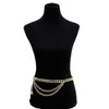 Masowy pasek łańcucha talii dla kobiet retro sukienka Tassel Silver Gold Belts Kobieta Allmatch Pasek Ladies Metal Girdle15732597