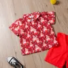 Baby Clothes Kids Clothing Christmas Car Print Top + Shorts Boys Sets Printing 2 Sets Of Baby Boys Clothing Wholesale Europe And America