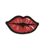 50 PCS/lot Red Lips Embroidered Iron on Patches for Clothes Shoes Bags Small Mouth Embroidery Applique Badge DIY Sewing Patch