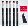 Handaiyan Crayon Sourcil Matita per sopracciglia 4 Forchetta Micro Carving Tinta per sopracciglia Impermeabile Eye Brow Enhancer Tattoo Pen 150 pezzi